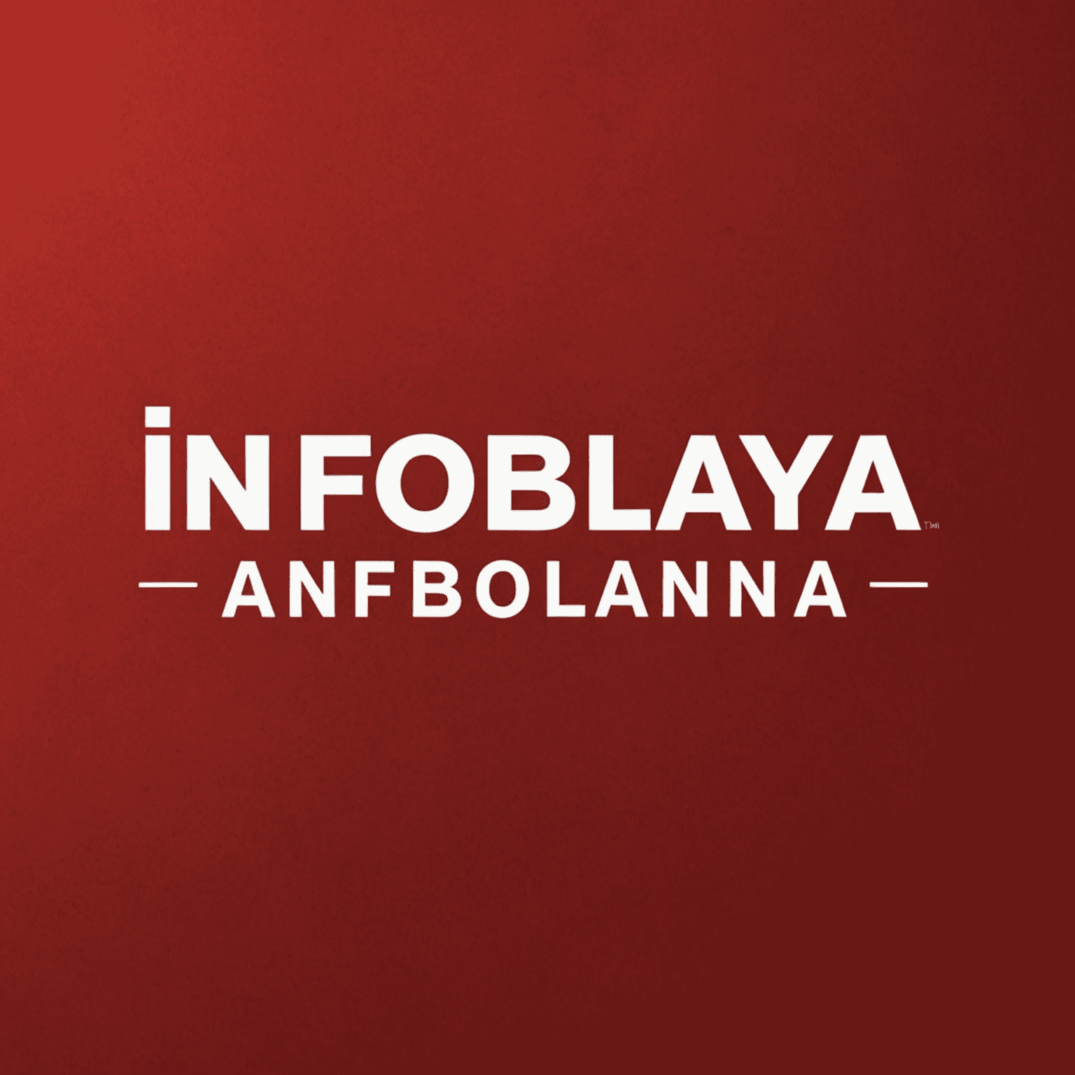 Infobolanya logo - Kırmızı arka plan üzerinde beyaz yazı ile şirket adı