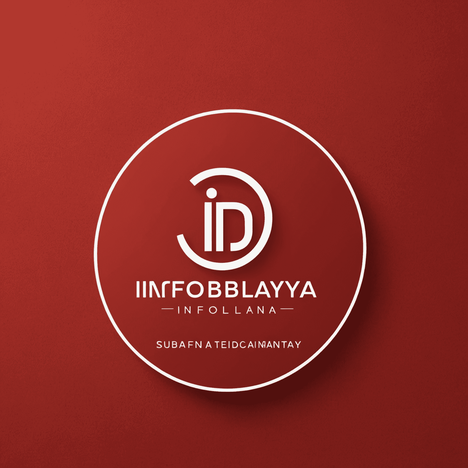 Infobolanya logo - Kırmızı arka plan üzerinde beyaz yazı ile şirket adı