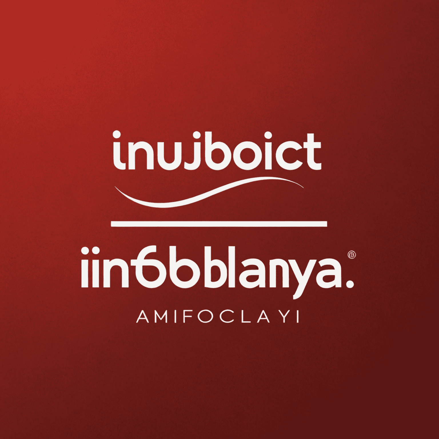 Infobolanya logo - Kırmızı arka plan üzerinde beyaz yazı ile şirket adı