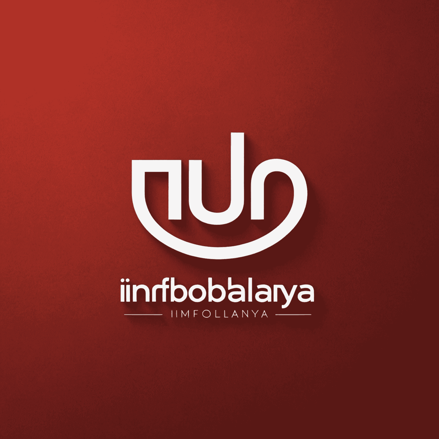 Infobolanya logo - Kırmızı arka plan üzerinde beyaz yazı ile şirket adı