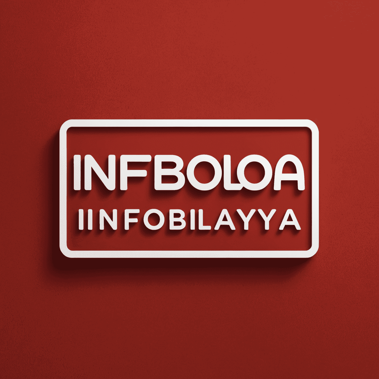 Infobolanya logo - Kırmızı arka plan üzerinde beyaz yazı ile şirket adı