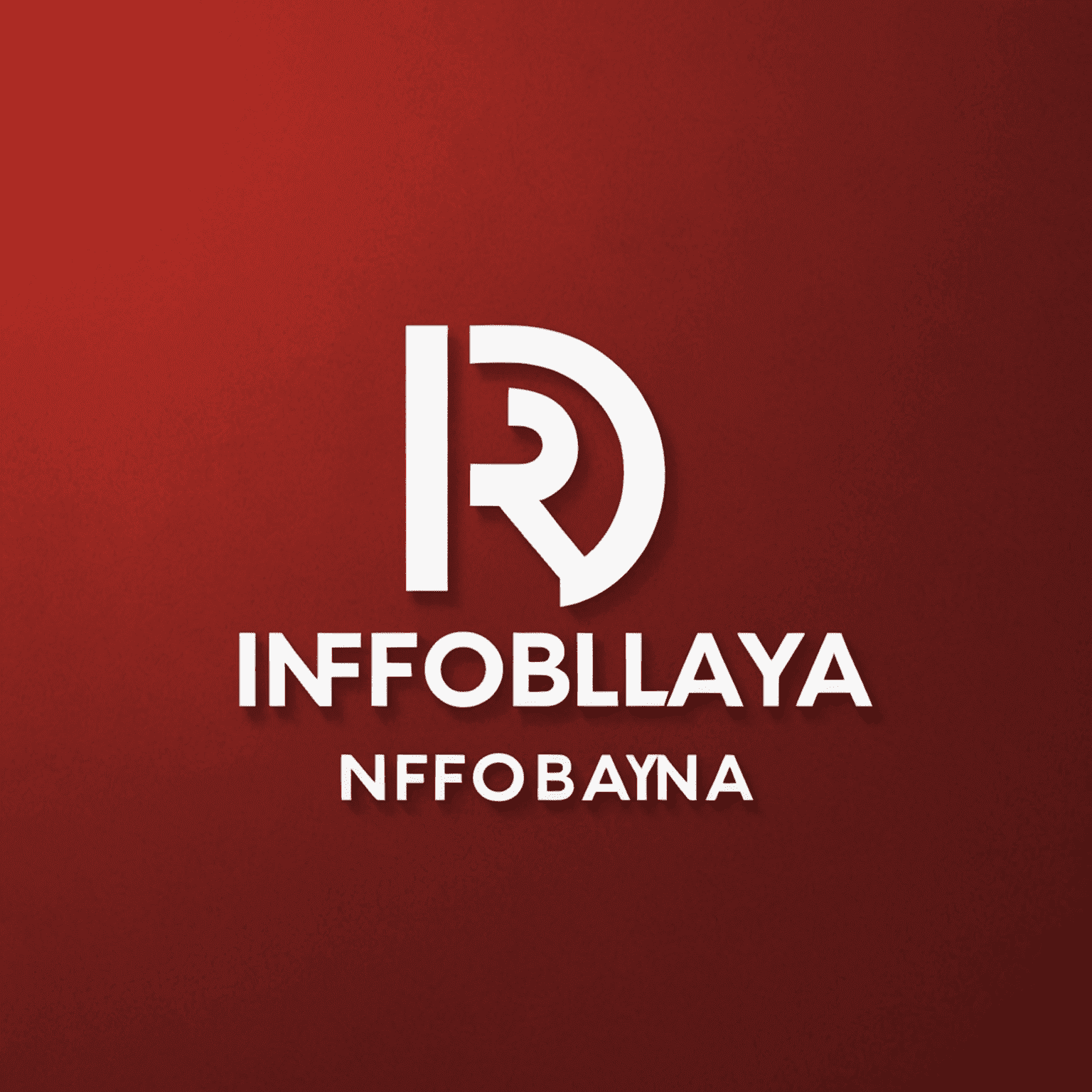 Infobolanya logo - Kırmızı arka plan üzerinde beyaz yazı ile şirket adı